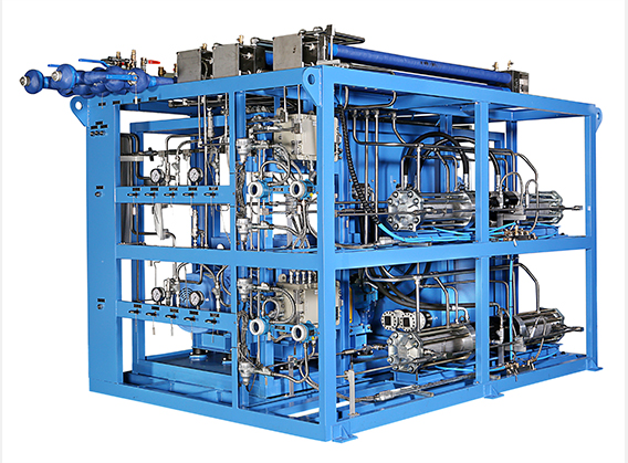 Hydraulic driven hydrogen booster system